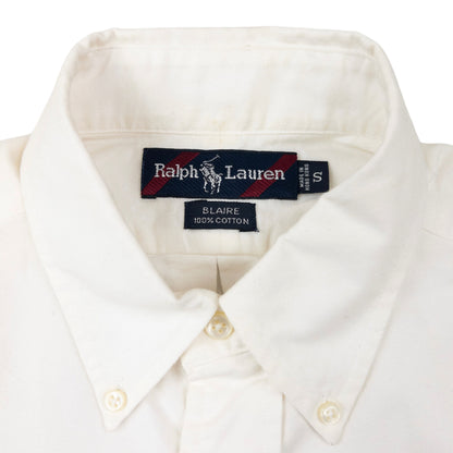 Vintage 90s Ralph Lauren Blaire Crest Long Sleeve Button Up Shirt Size L