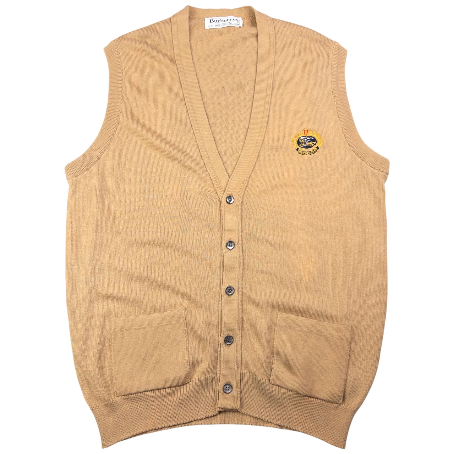 Vintage Burberry Cardigan Sweater Vest Size L