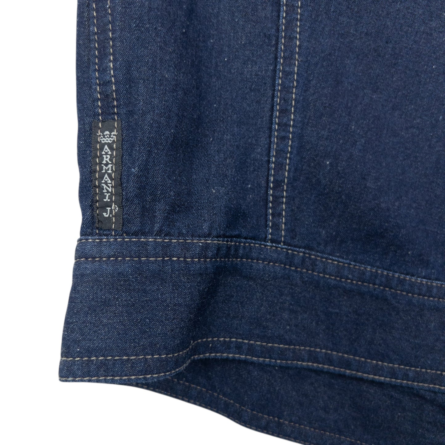 Vintage 90s Armani Jeans Button Up Denim Top Womens Size M