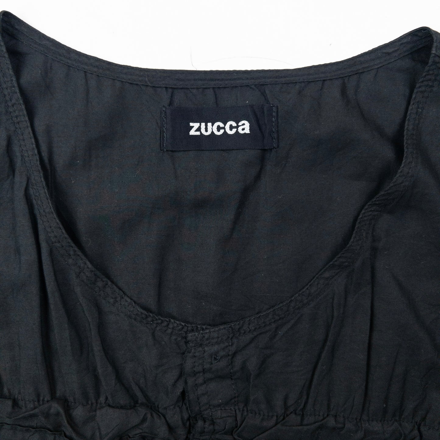 Vintage 2000s Cabane De Zucca By Issey Miyake Ruffle Top Womens Size M