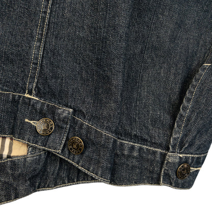 Vintage 2000s Burberry Button Up Denim Jacket Womens Size S