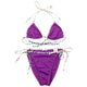 Vintage 2000s Burberry Nova Check Trim Bikini Set Womens Size S
