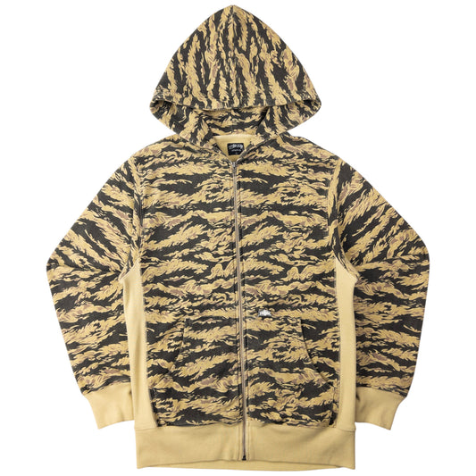 Vintage Stussy Pattern Zip Up Hoodie Size M