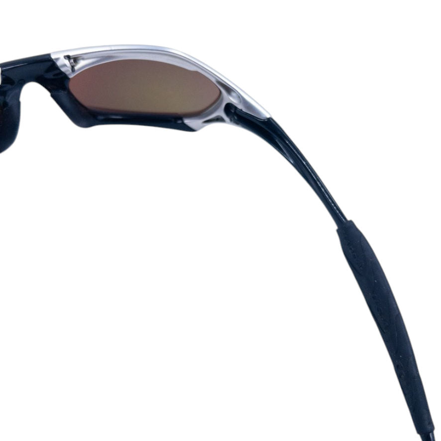 Vintage 2003 Oakley Splice Polished Black Fire Iridium Sunglasses