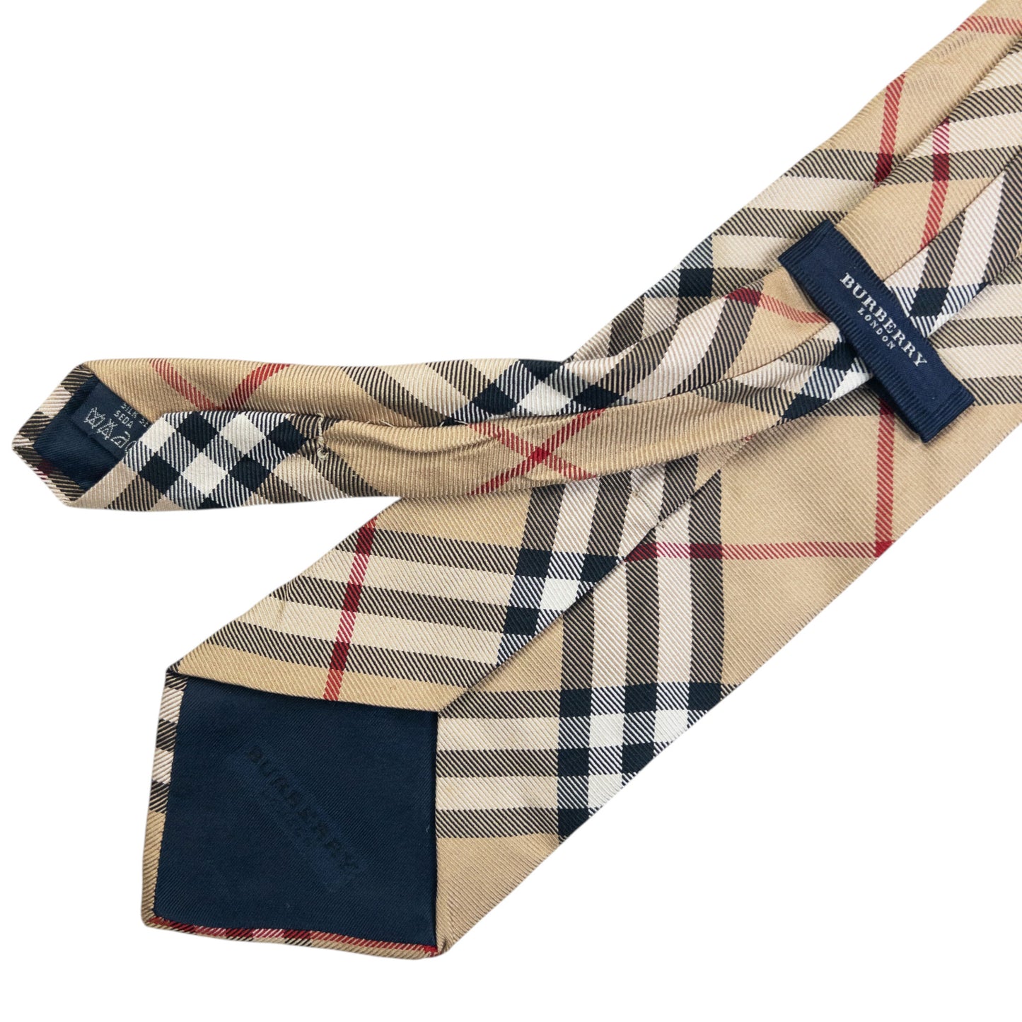 Vintage 2000s Burberry Nova Check Silk Tie