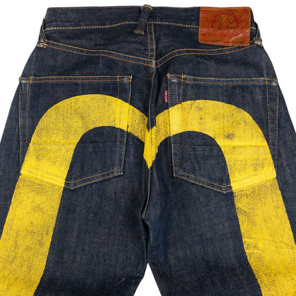 Vintage Evisu Painted Daicock Japanese Denim Jeans Size W26