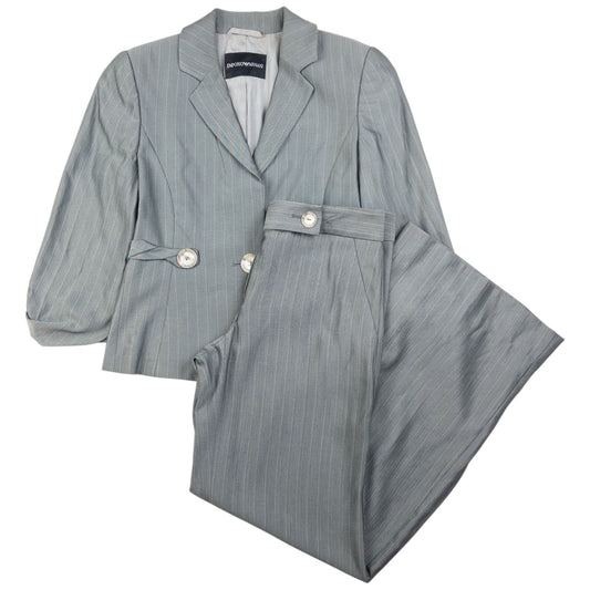 Vintage Emporio Armani Lightweight Jacket & Trousers Suit Set Womens Size M
