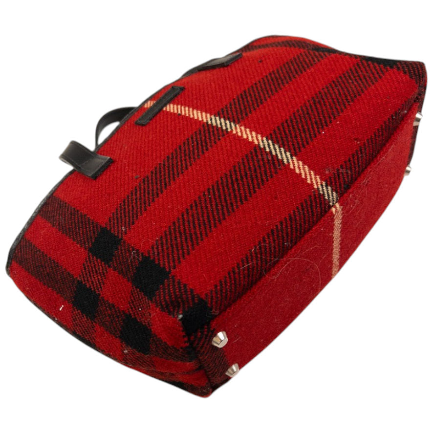 Vintage Burberry Nova Check Wool Shoulder Bag