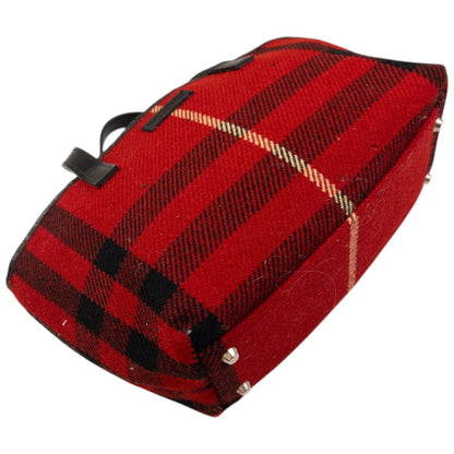 Vintage Burberry Nova Check Wool Shoulder Bag
