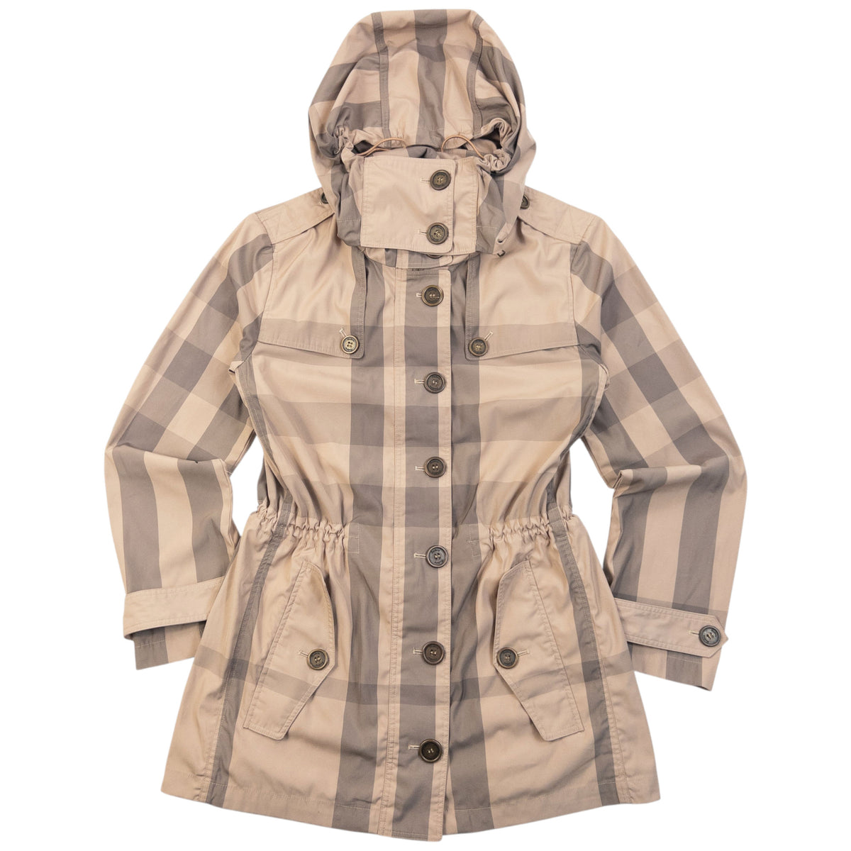 Vintage Burberry Brit Nova Check Rain Jacket Womens Size S