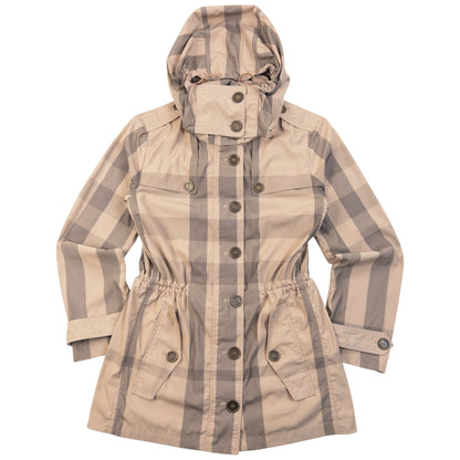 Vintage Burberry Brit Nova Check Rain Jacket Womens Size S
