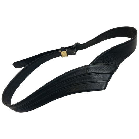 Vintage 90s Dior Pointed Leather Belt Womens Size S