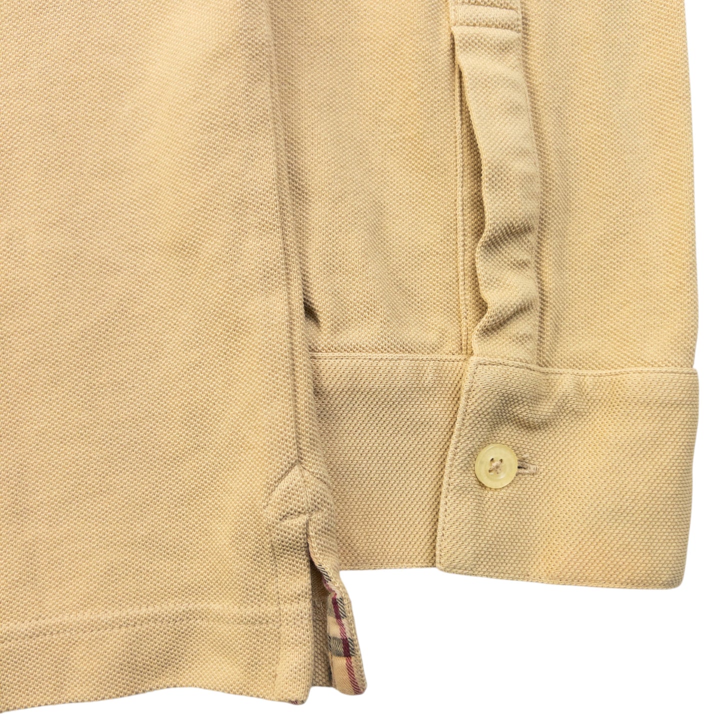 Vintage 2000s Burberry Nova Check Collar Long Sleeve Polo Shirt Size S