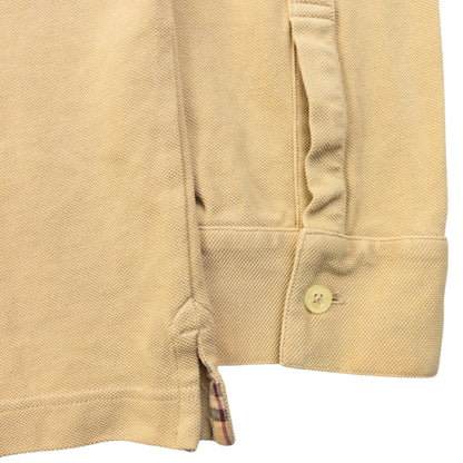 Vintage 2000s Burberry Nova Check Collar Long Sleeve Polo Shirt Size S