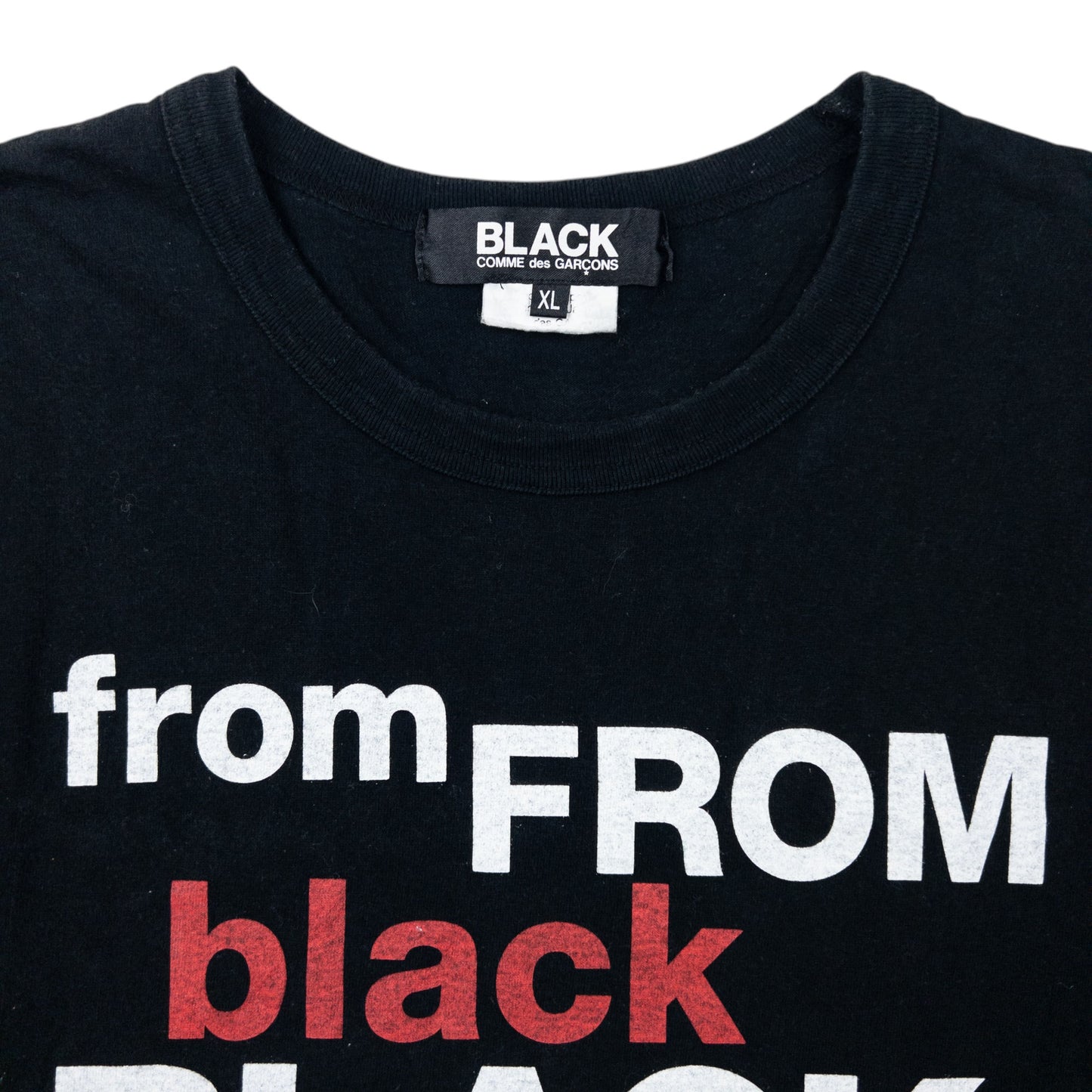 Vintage Comme Des Garçons BLACK Graphic T Shirt Size M