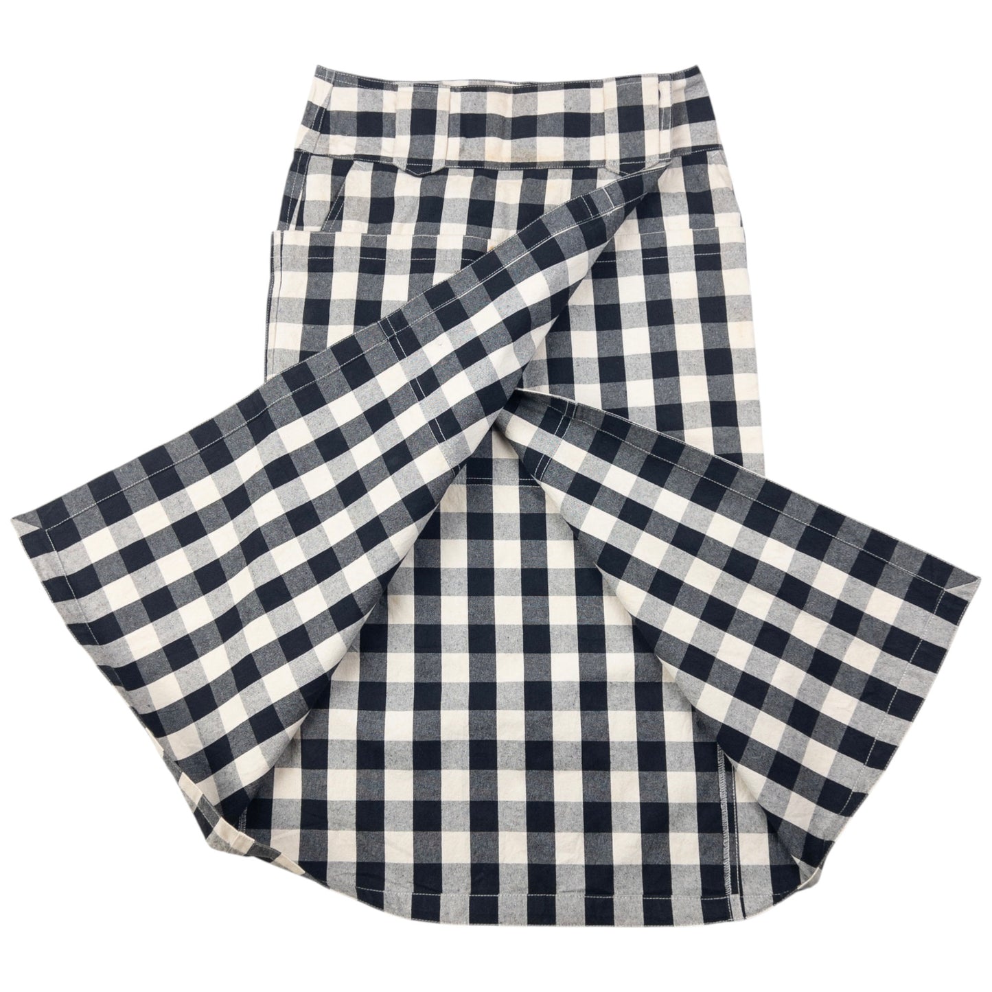 Vintage Issey Miyake Checkered Wrap Skirt Womens Size W30