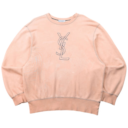 Vintage 80s YSL Yves Saint Laurent Embroidered Sweatshirt Size S