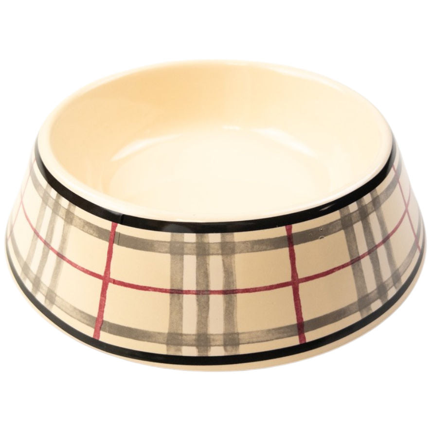 Vintage Burberry Nova Check Dog Bowl