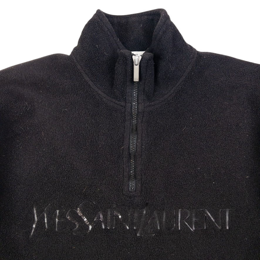 Vintage YSL Yves Saint Laurent Q Zip Fleece Sweatshirt Size M