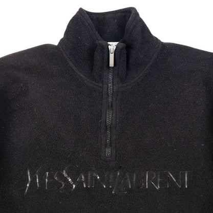 Vintage YSL Yves Saint Laurent Q Zip Fleece Sweatshirt Size M