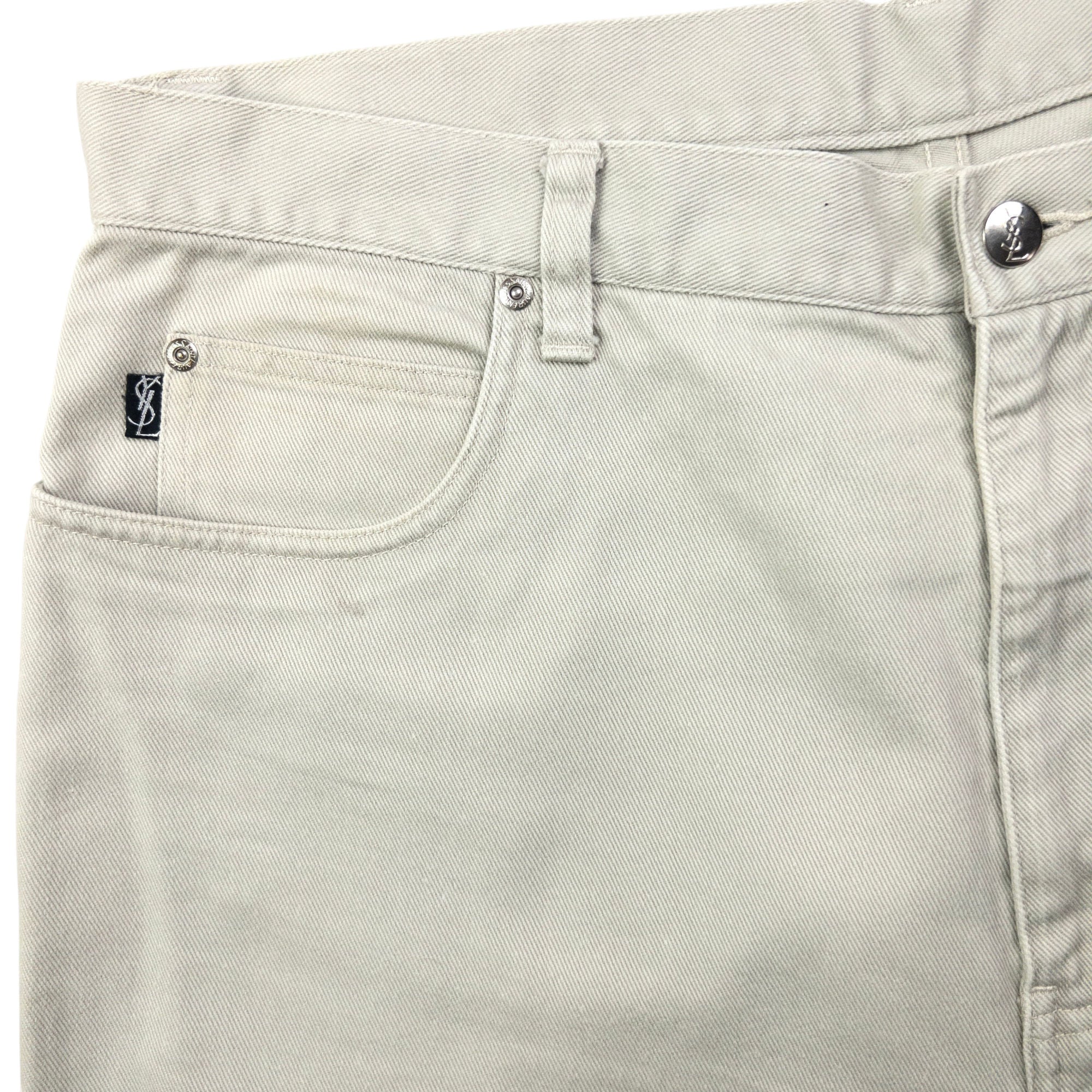 Vintage YSL Yves Saint Laurent Embossed Denim Jeans Size W37