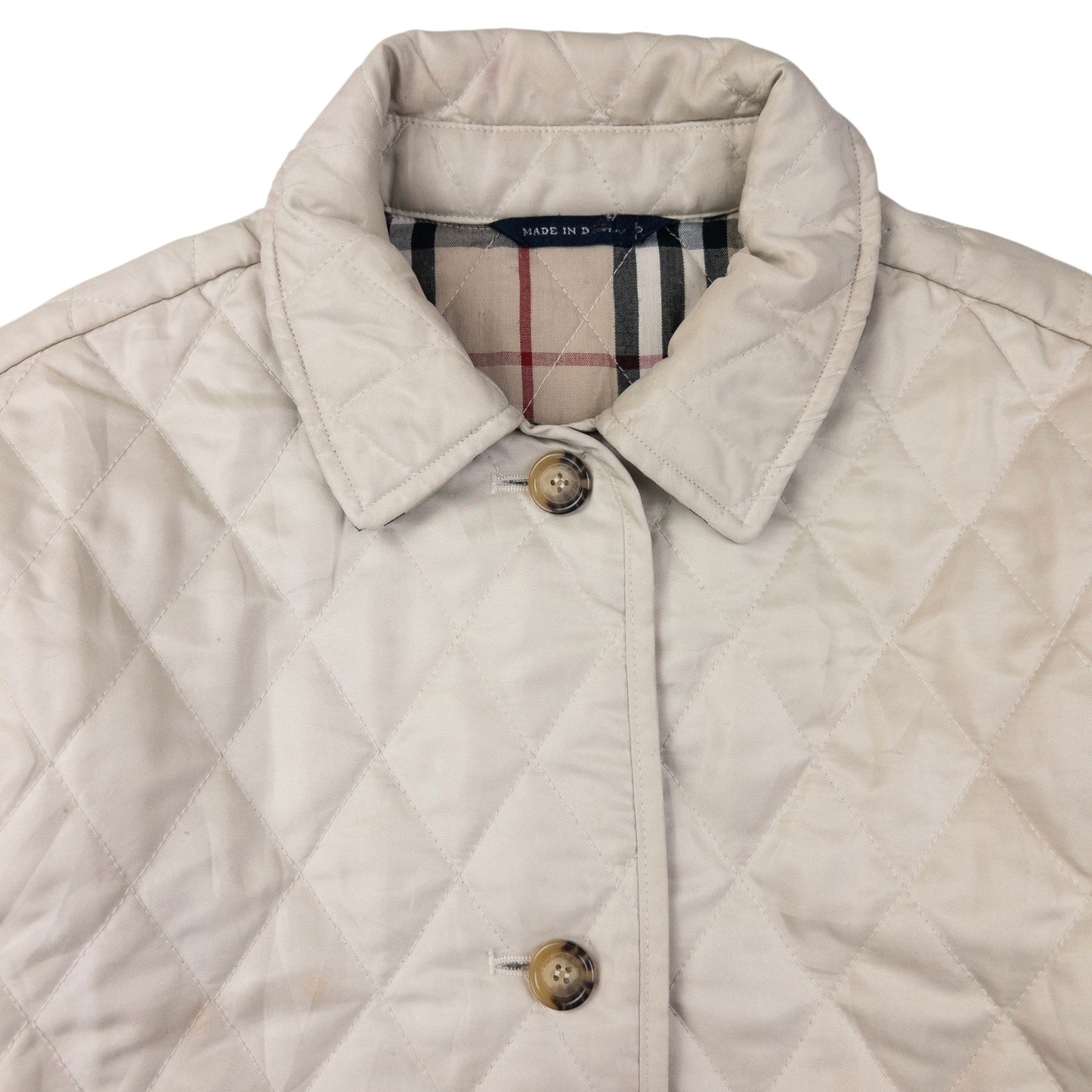 Vintage Burberry Nova Check Lined Quilted Jacket Womens Size L