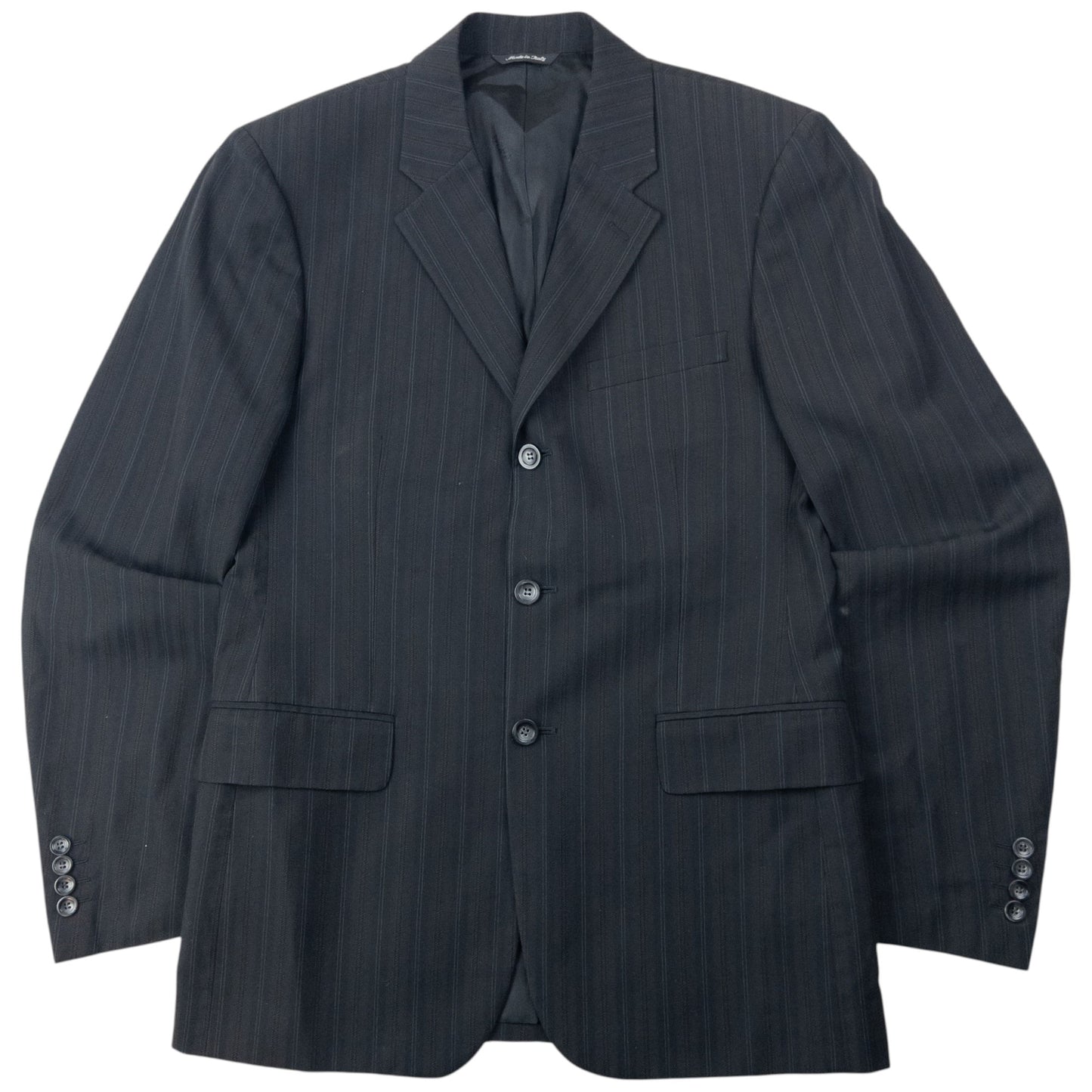 Vintage 2000s Versace Versus Pinstripe Jacket & Trousers Suit Set Size XL