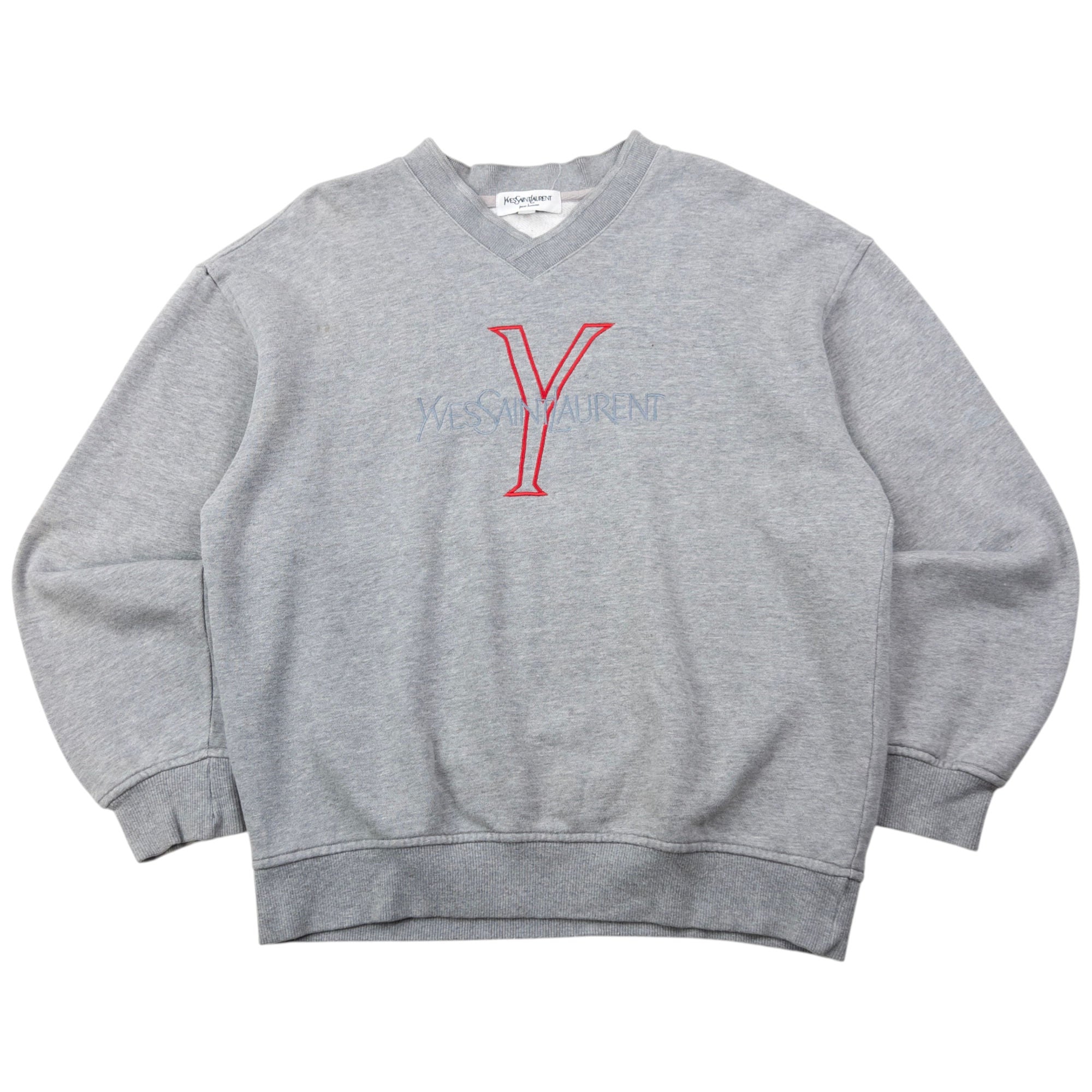 Vintage 2000s YSL Yves Saint Laurent Embroidered Sweatshirt Size XS