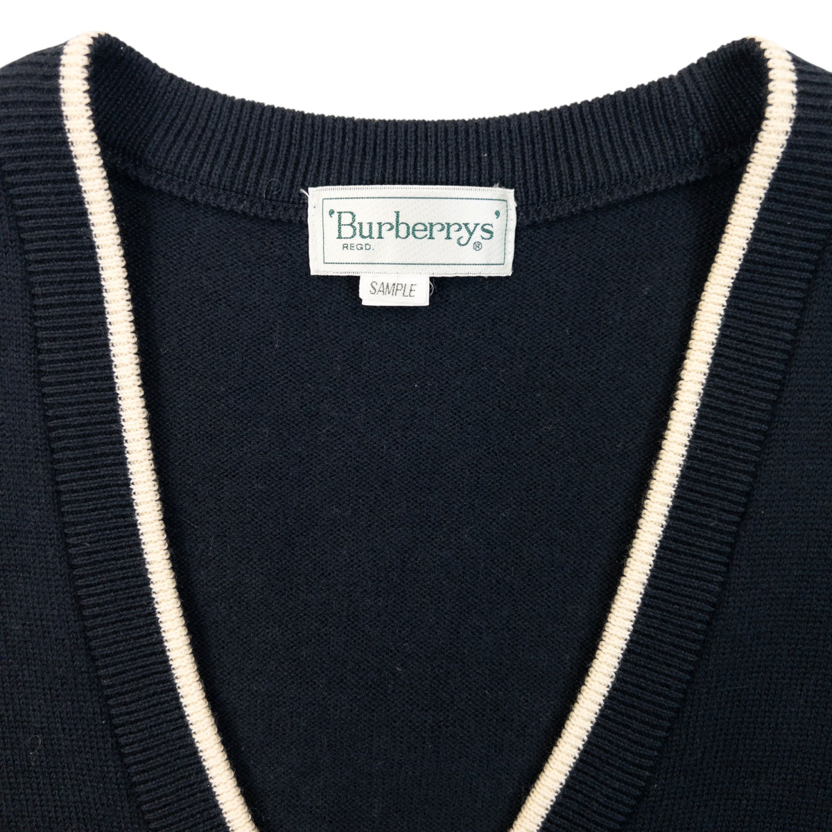 Vintage 90s Burberry Button Up Sweater Vest SAMPLE Size S