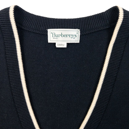 Vintage 90s Burberry Button Up Sweater Vest SAMPLE Size S
