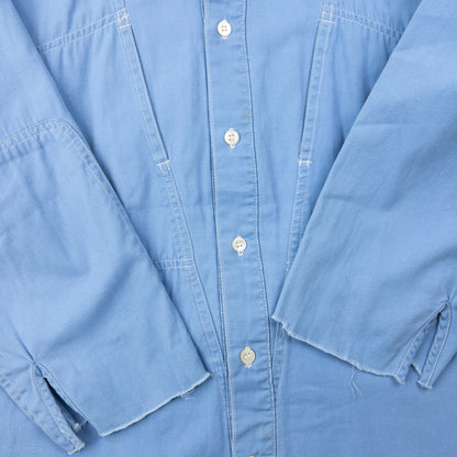 Vintage 80s Issey Miyake Skyline Long Sleeve Button Up Shirt Size S