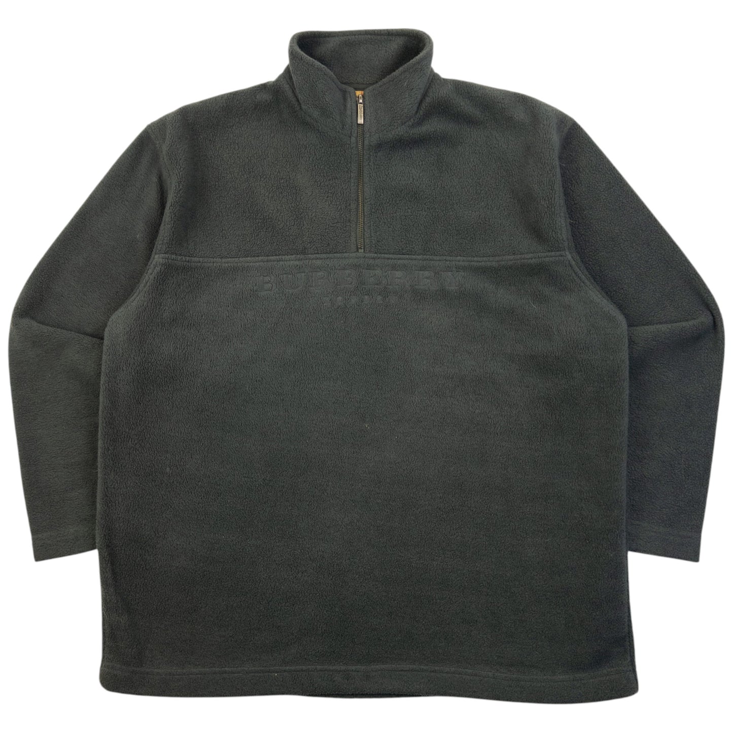 Vintage 2000s Burberry Q Zip Fleece Sweatshirt Size M