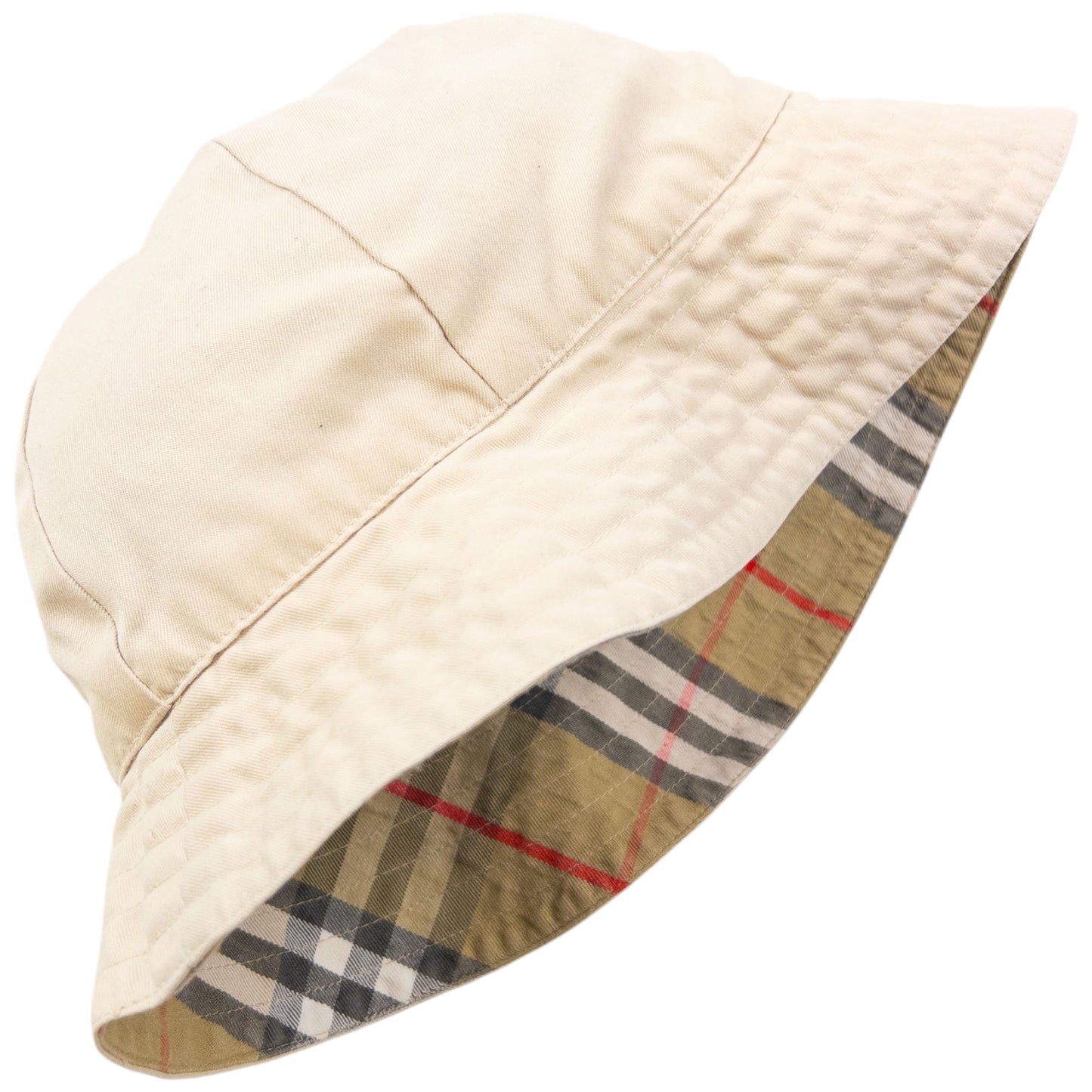 Vintage 90s Burberry Nova Check Reversible Bucket Hat