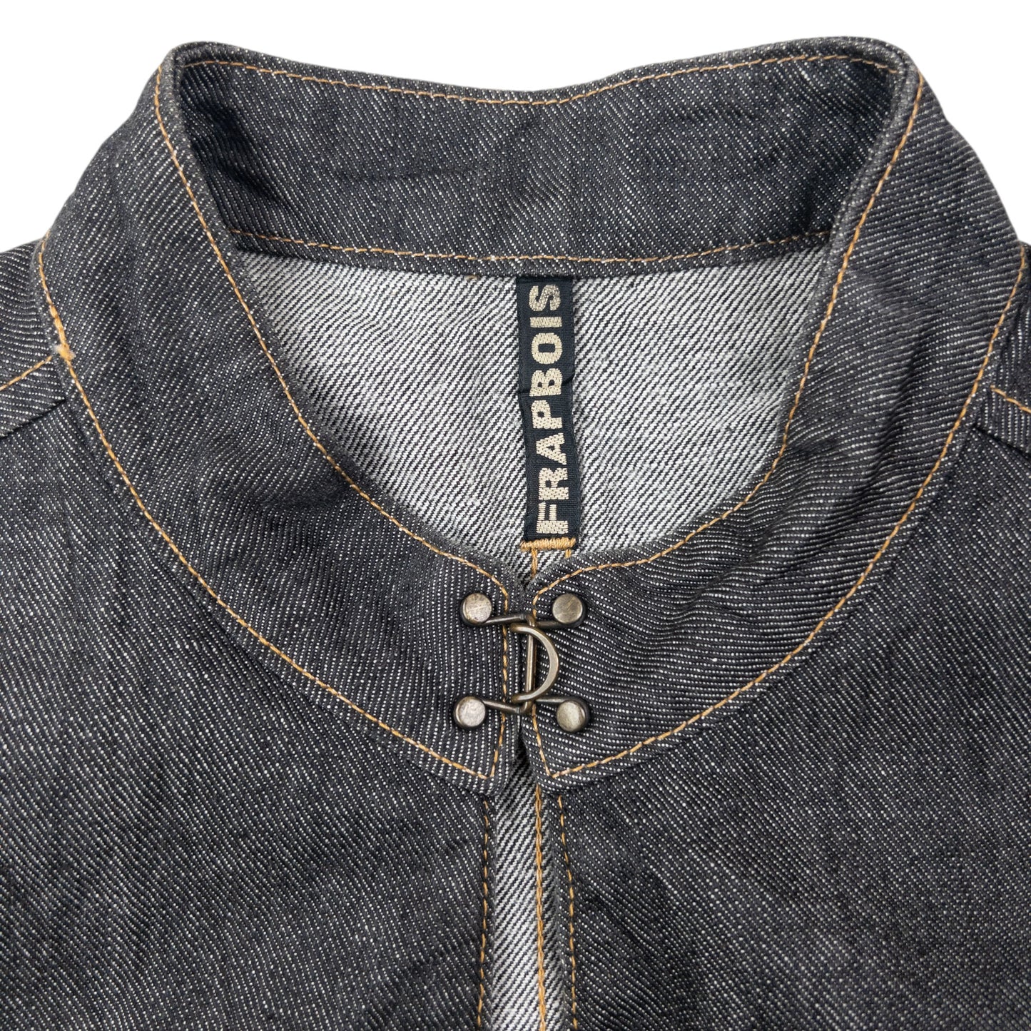 Vintage 90s Frapbois By Issey Miyake Zip Up Denim Jacket Size S