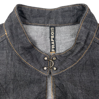 Vintage 90s Frapbois By Issey Miyake Zip Up Denim Jacket Size S