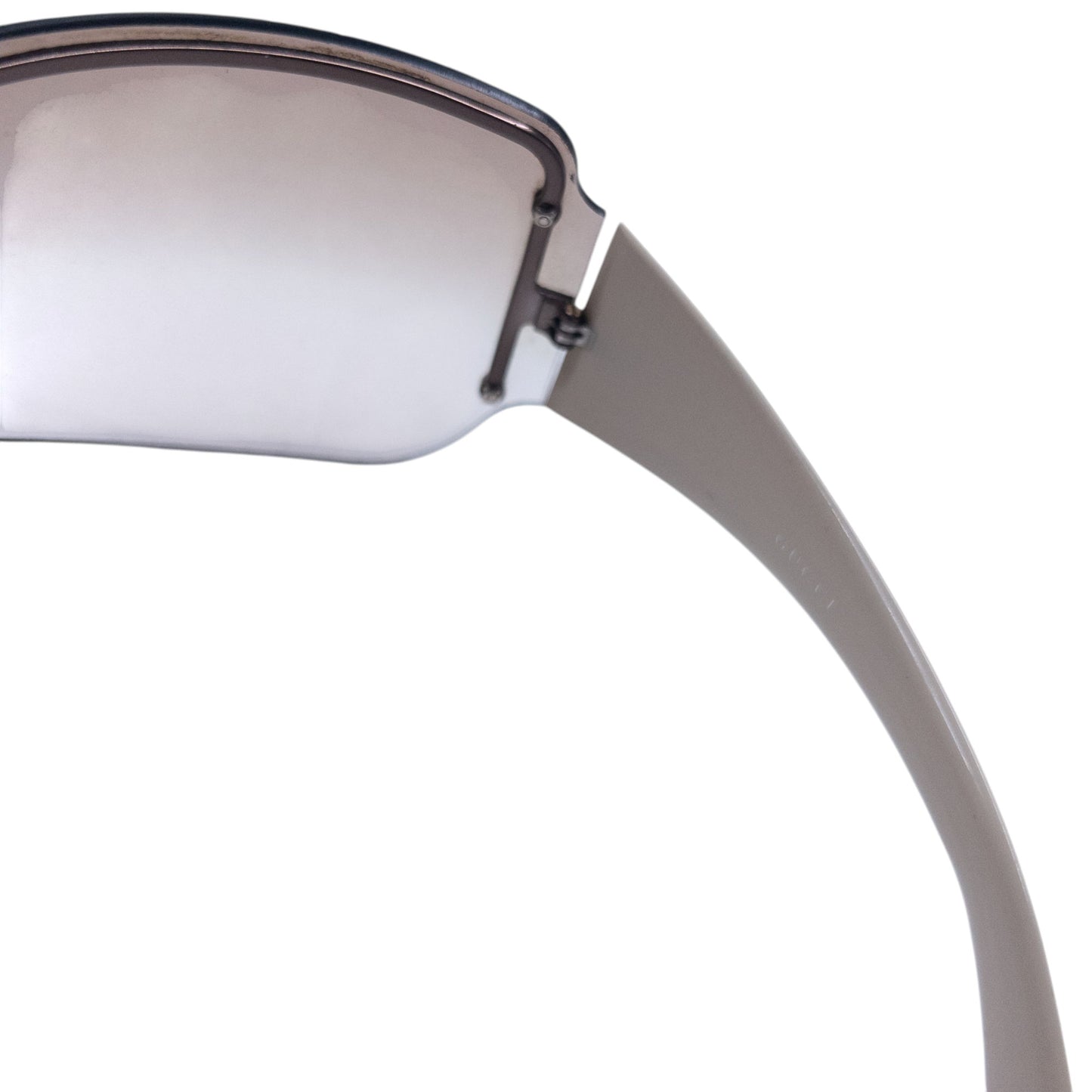 Vintage 2000s Gucci Monogram Rimless Shield Sunglasses