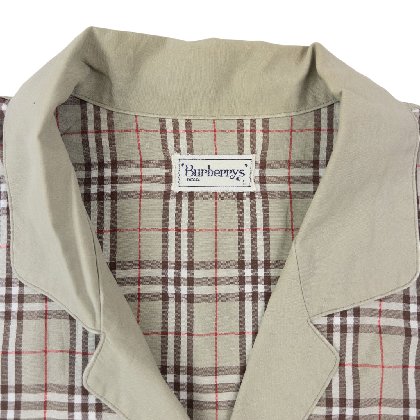 Vintage 90s Burberry Nova Check Long Sleeve Button Up Pyjama Shirt Size M