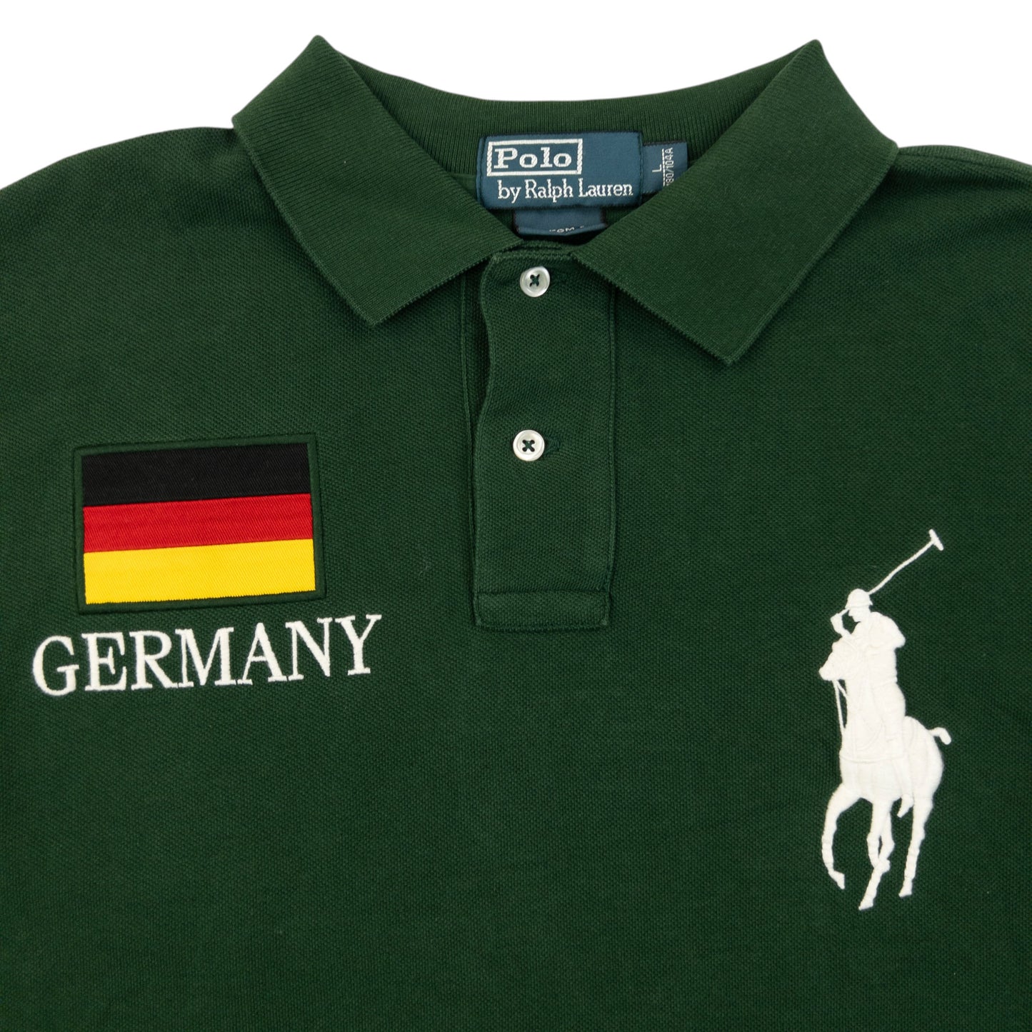 Vintage 90s Polo Ralph Lauren Germany Long Sleeve Polo Shirt Size L