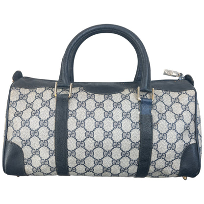 Vintage 80s Gucci Monogram Leather Handbag