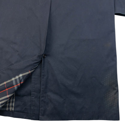 Vintage 90s Burberry Nova Check Lined Trench Jacket Size L