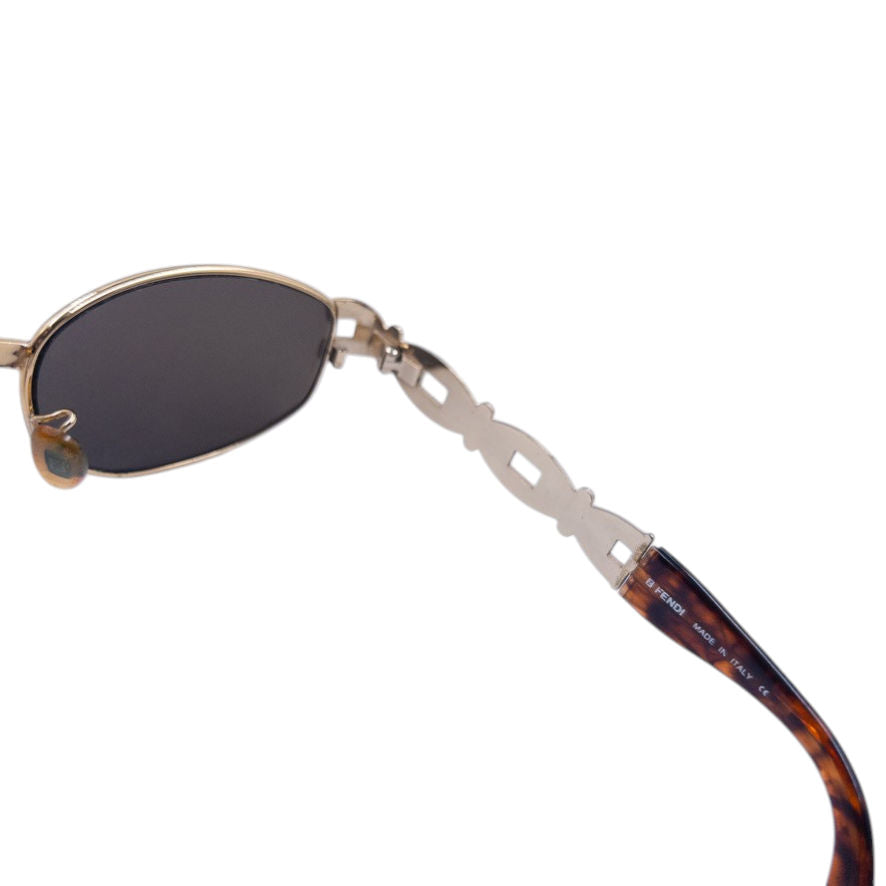 Vintage Fendi Embossed Tortoise Shell Sunglasses