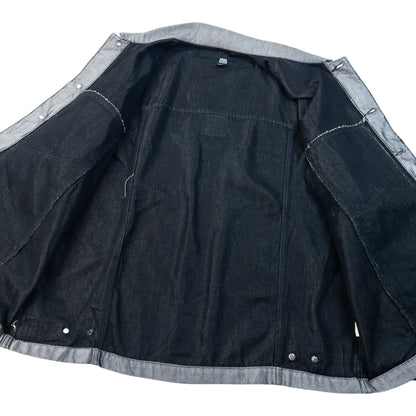 Vintage 2000s Marithe + Francois Girbaud Metallic Denim Jacket Size XL