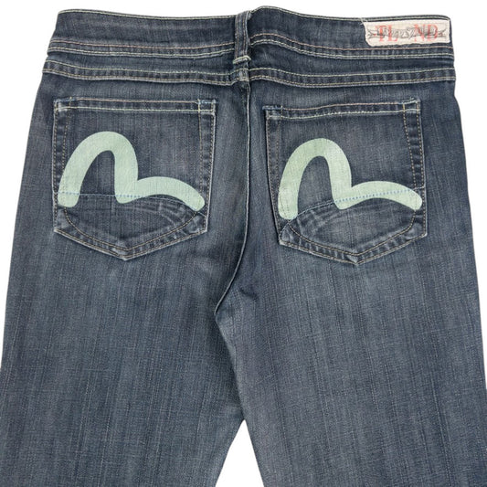 Vintage Puma X Evisu Double Gull Japanese Denim Jeans Size W29