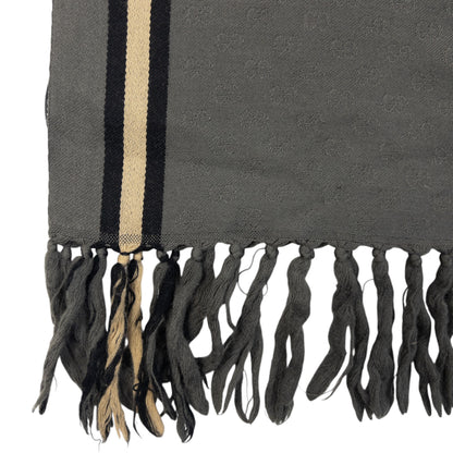 Vintage 2000s Gucci Monogram Wool Tassel Scarf