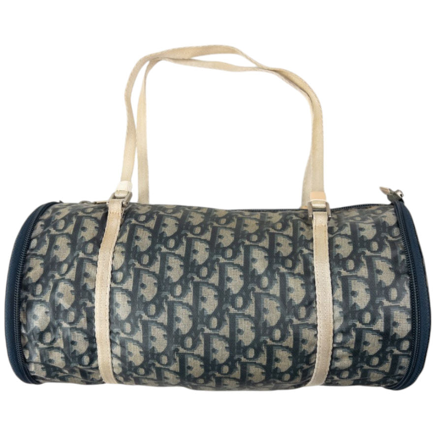 Vintage Dior Monogram Packable Barrel Shoulder Bag