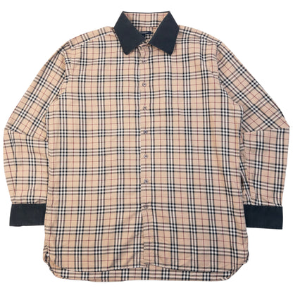 Vintage 2000s Burberry Nova Check Long Sleeve Button Up Shirt Size L