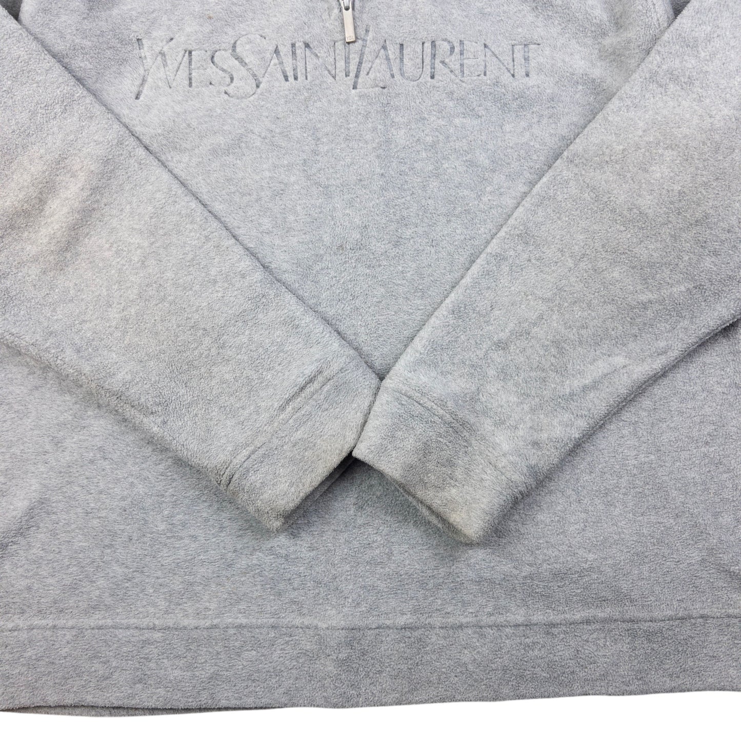 Vintage YSL Yves Saint Laurent Q Zip Fleece Sweatshirt Size L