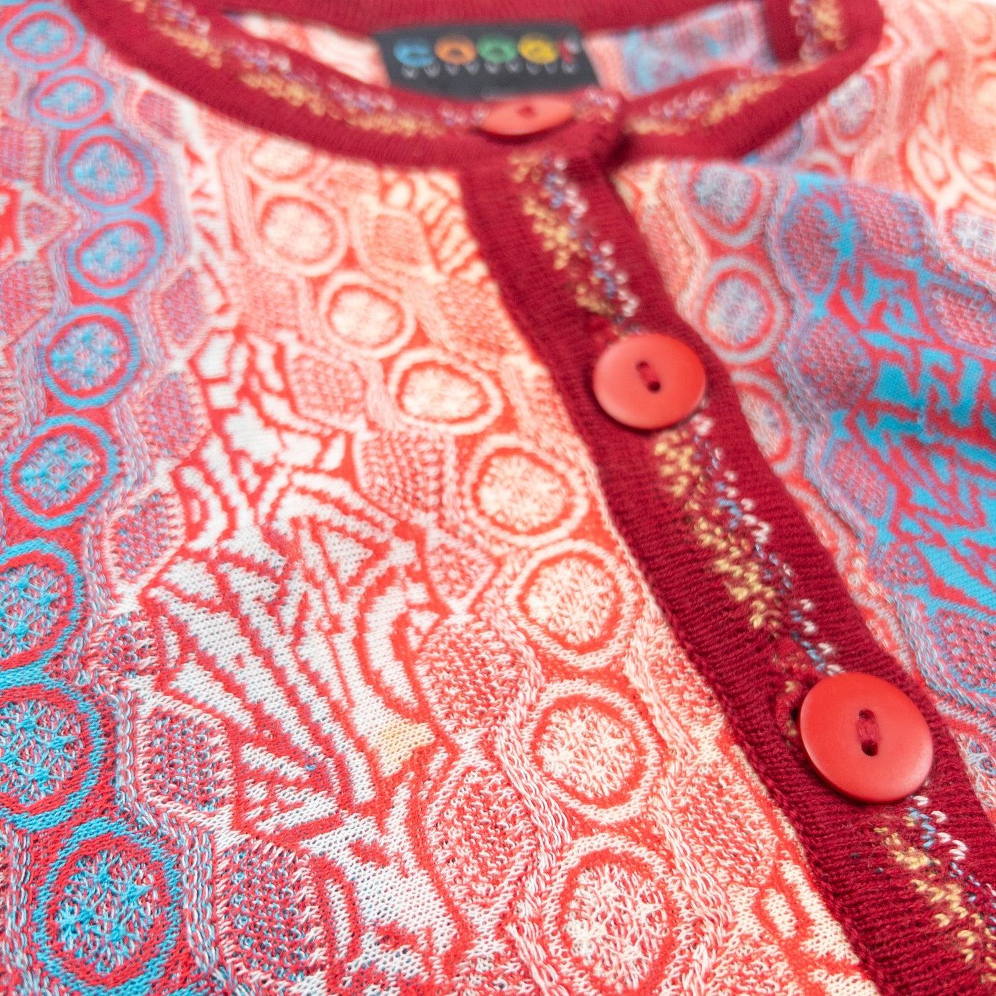 Vintage Coogi Mix Pattern Cardigan Size S