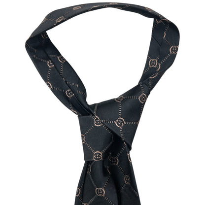 Vintage 2000s Gucci Monogram Silk Tie