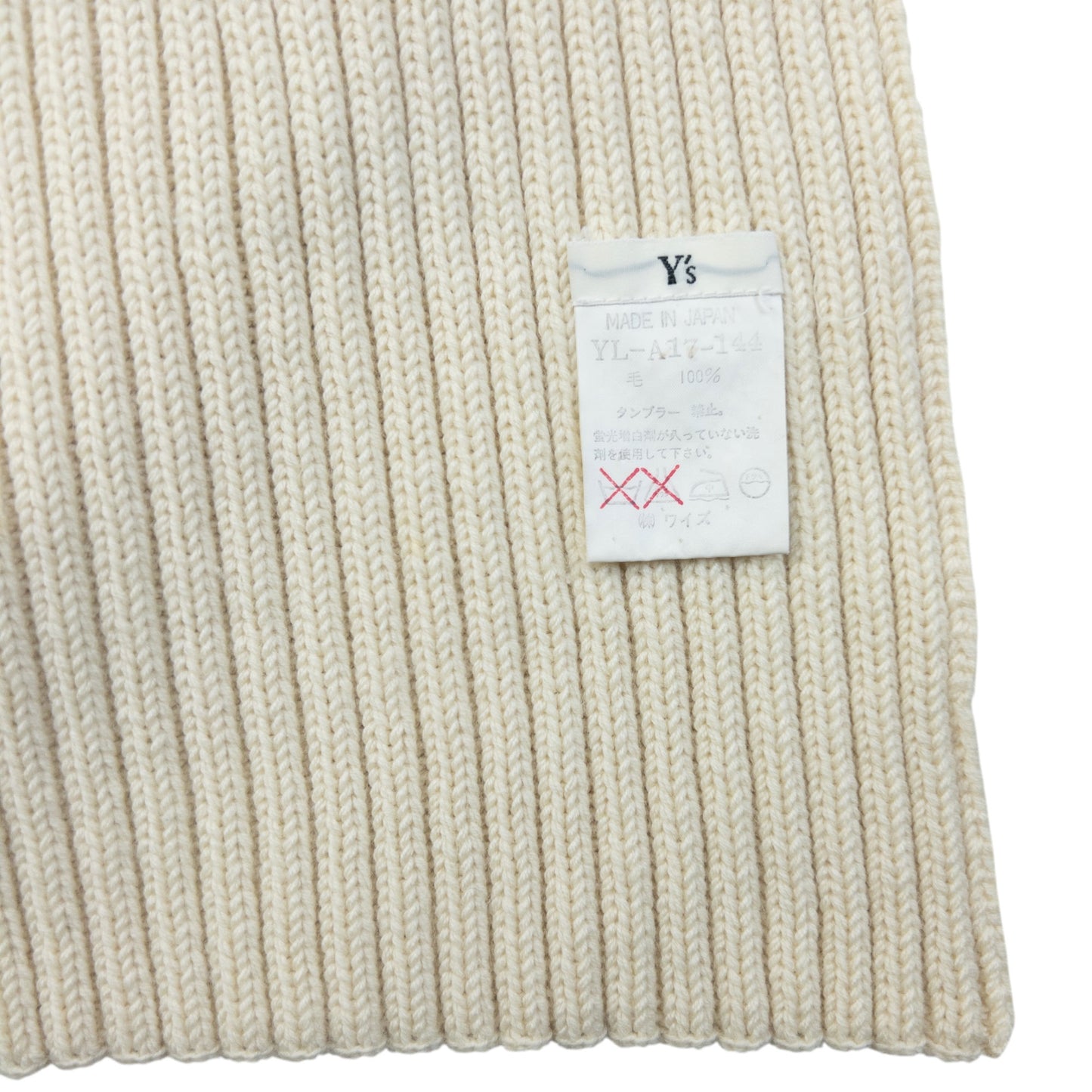 Vintage 90s Yohji Yamamoto Ribbed Knit Scarf
